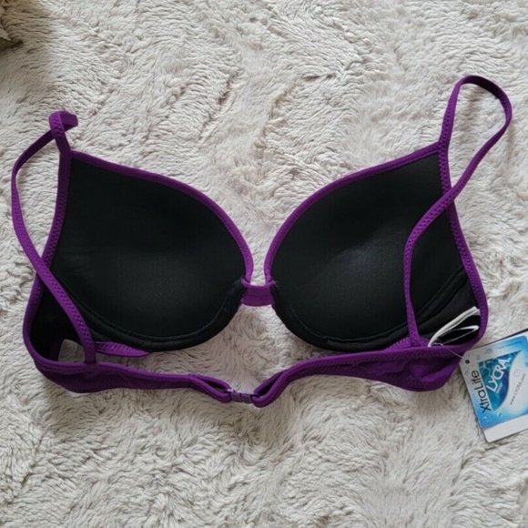 NWT Studio La Perla Padded Underwire Strap Push Up Bikini Top Purple 10 - Picture 4 of 5